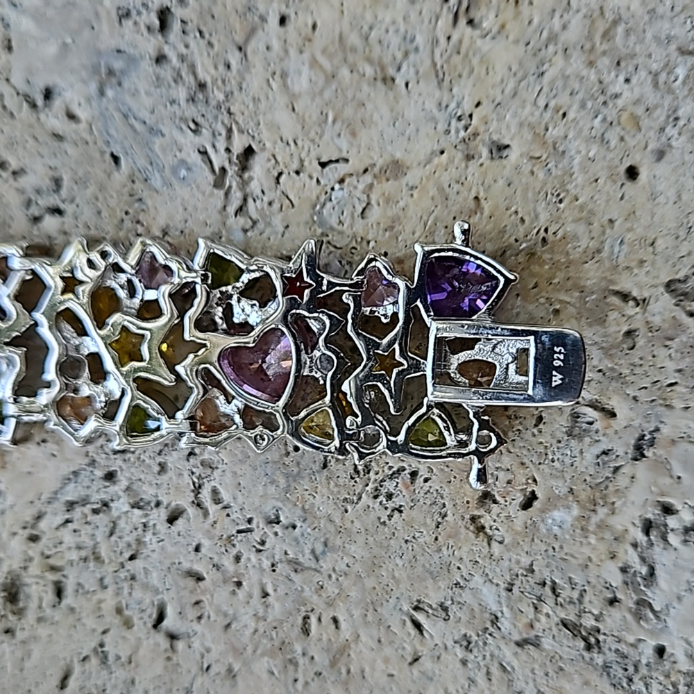 Charles Winston for JTV Sterling Silver & Bella Luce Gemstone Bracelet - Picture 13 of 16